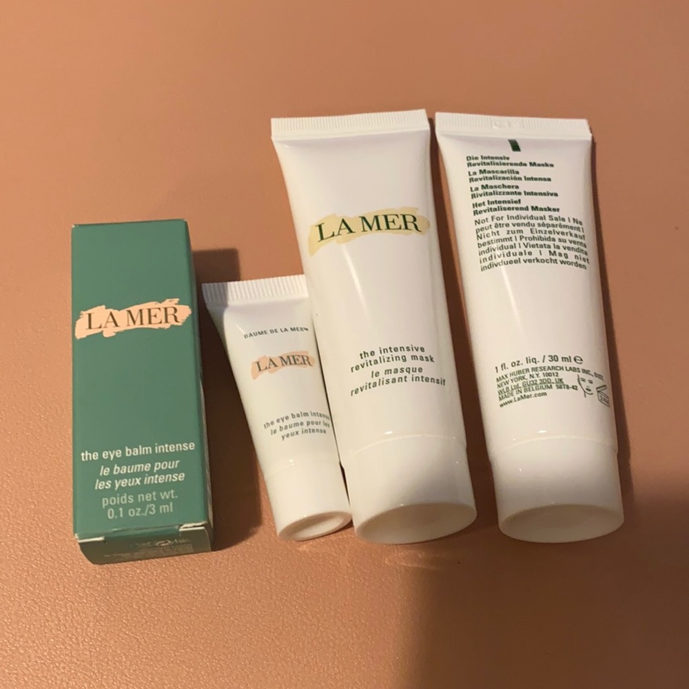 La Mer 2*30ml intensive revitalizing mask and 1 eye balm intense 1*3ml